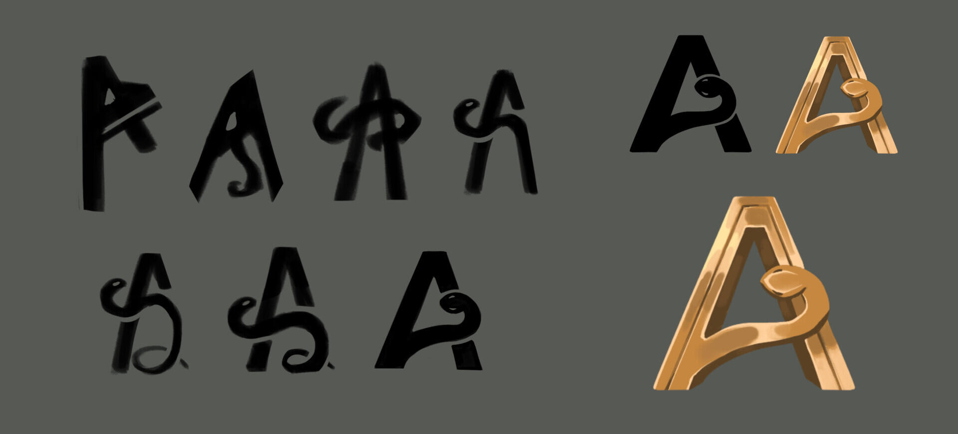 Name logo explorations and final