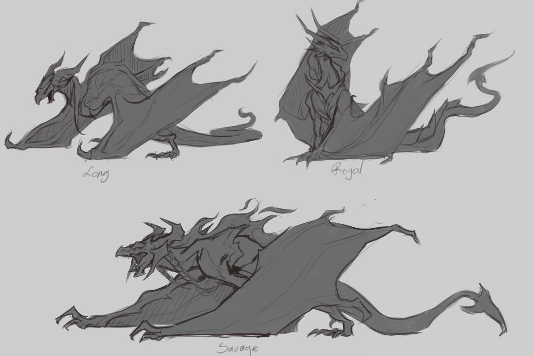 Dragon form explorations